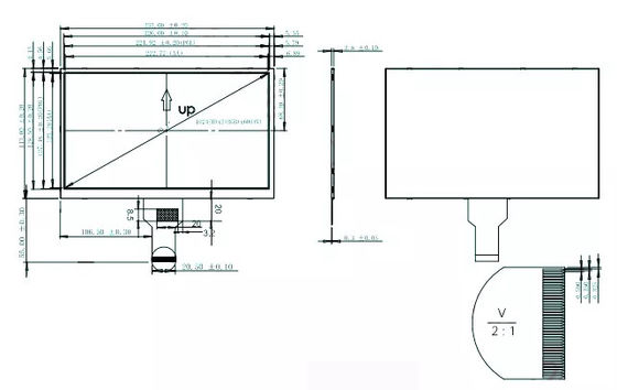 40 пин 10,1 дюймовый ЖК-дисплей TFT ЖК-экран Модуль 1204×600 LVDS Интерфейс Широкий вид