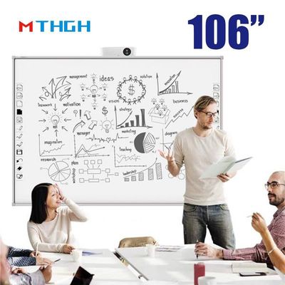 106-дюймовая электромагнитная сенсорная умная доска 3840х2160 разрешение экрана для школьного взаимодействия