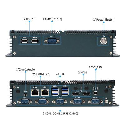 Сертифицированный IBOX-1326 Quad Core N100 Industrial Mini PC с 2*Intel I211 AT LAN