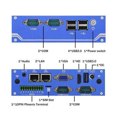 Нано титановый серый промышленный мини-PC N11 DC 12V Вход 2XIntel I210-AT/I211-AT 1000M