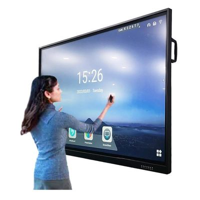 4K 75 дюймовая 20-точечная инфракрасная сенсорная интерактивная доска для обучения в школьном классе
