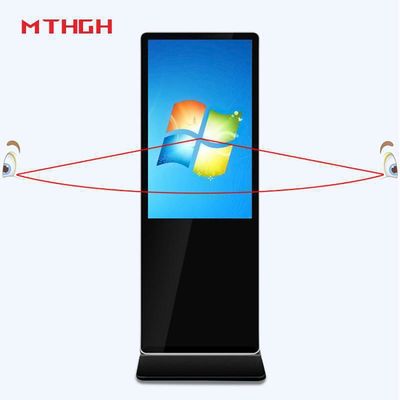 43 дюймовые цифровые вывески на внутреннем полу Wi-Fi / Bluetooth / USB подключенные цифровые вывески