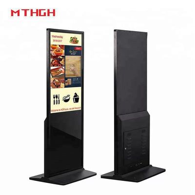 49 дюймовая черная цифровая вывеска с подключением Wi-Fi / Bluetooth / USB и аудио / наушниками для оптимального аудио