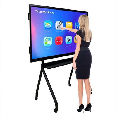 65-дюймовый интерактивный сенсорный экран Whiteboard 4K Screen Panels Smart Display с инфракрасными точками 10/20 и Android 13.0