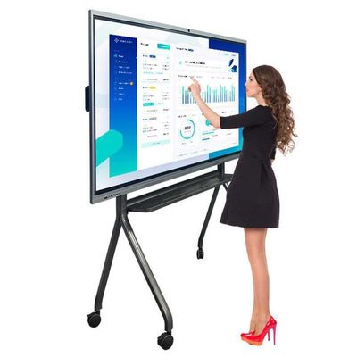 65-дюймовый интерактивный сенсорный экран Whiteboard 4K Screen Panels Smart Display с инфракрасными точками 10/20 и Android 13.0