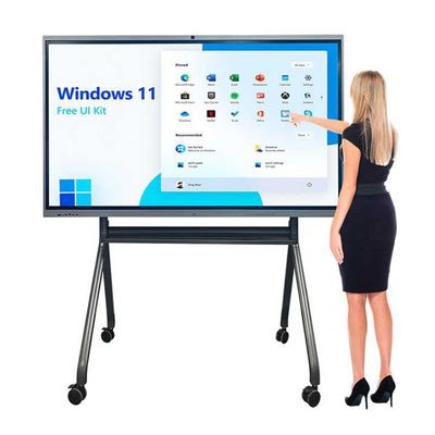 65-дюймовый интерактивный сенсорный экран Whiteboard 4K Screen Panels Smart Display с инфракрасными точками 10/20 и Android 13.0