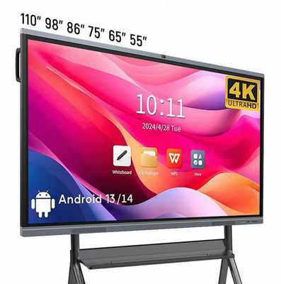 Интерактивная доска с 4K HD школьной графикой Android13 8 128G Win10 Dual System Touch Display
