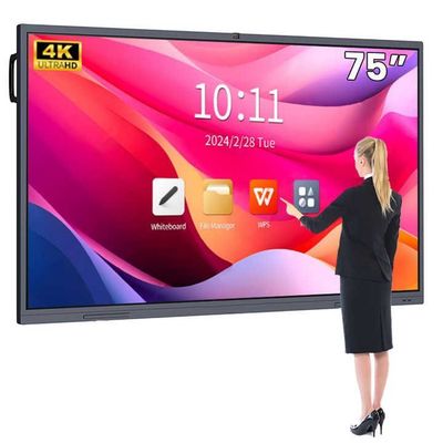 Интерактивная доска с 4K HD школьной графикой Android13 8 128G Win10 Dual System Touch Display